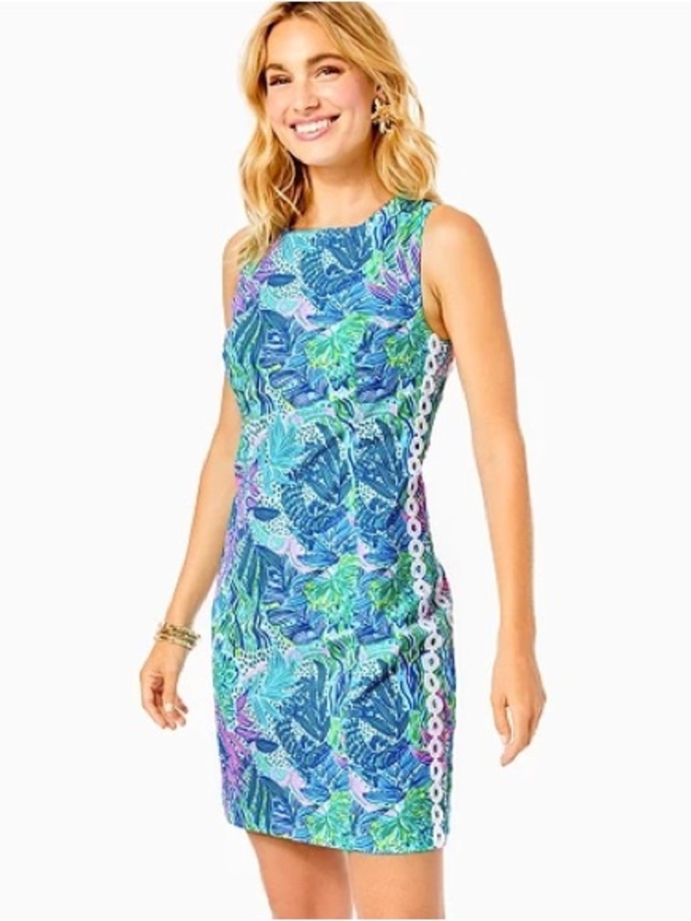 Lilly Pulitzer Mila Stretch Shift Dress tropical print